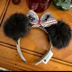 Disney Christmas Black and White Earmuffs Headband